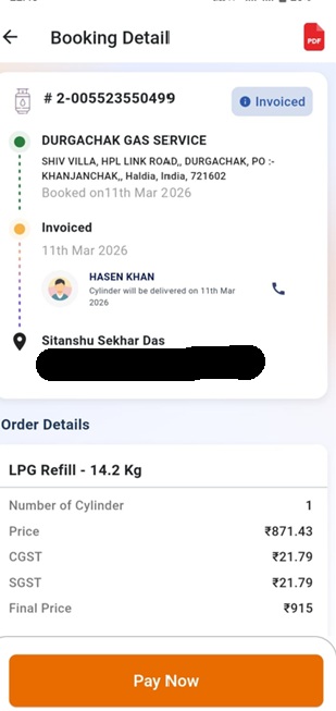 snehasis0105's tweet photo. @IOCGujarat @HardeepSPuri @neerajmittalias @ChairmanIOCL @PetroleumMin @IndianOilcl Booked my gas refill on 10th March. Still NO delivery. Dealer not responding. Assam &amp; Gujarat consumers are getting timely service. why not West Bengal? Why this discrimination?
@wb_IndianOil @IndianOilcl @ChairmanIOCL
@DirMktg_iocl @DirF_iocl @MoPNG_eSeva
@HardeepSPuri https://t.co/V18xjUnUdX