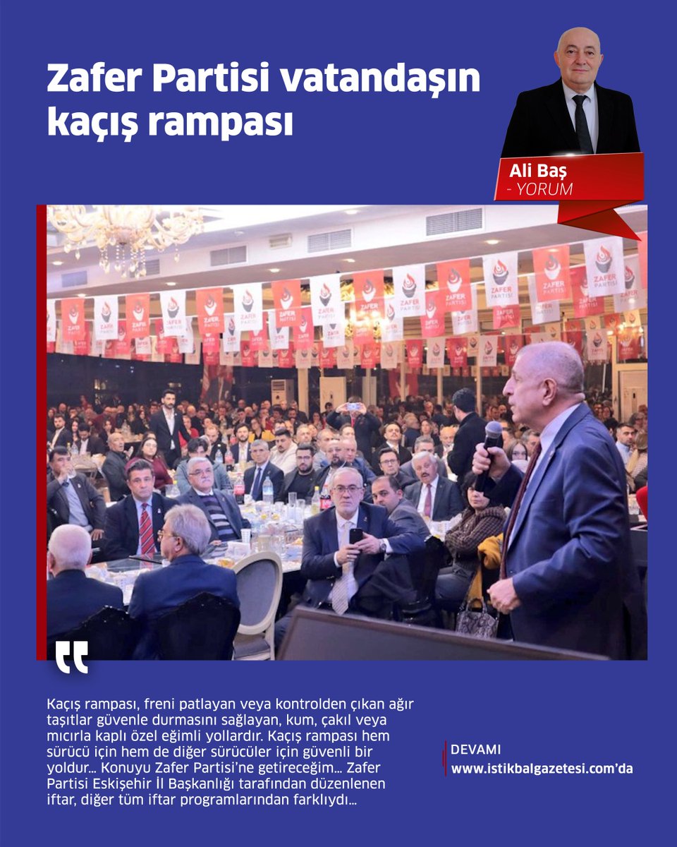istikbalgazetes's tweet photo. Zafer Partisi vatandaşın kaçış rampası https://t.co/OBapptOPFw https://t.co/OQucm0WgRk