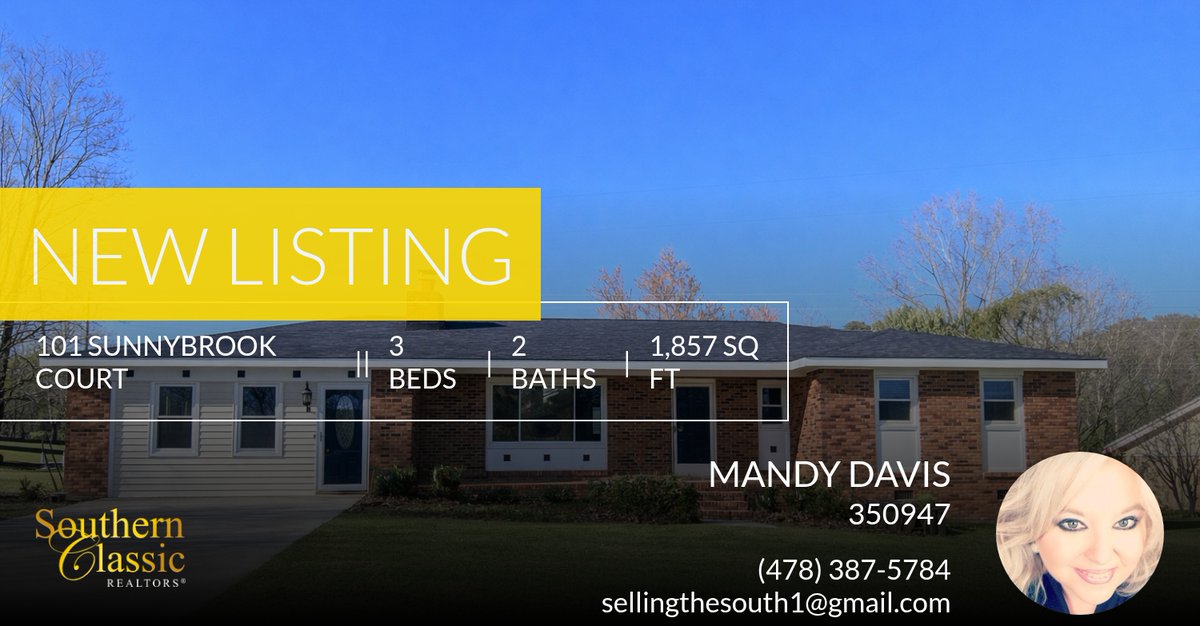 MandyP_REALTOR's tweet photo. 📍 New Listing 📍 Take a look at this fantastic new property that just hit the market located at 101 Sunnybrook Court in Warner Robins. Reach out here or at (478) 387-5784 for more information!

Listed by Zack Smith

Mandy Davis... https://t.co/WN2O7bV7V9 https://t.co/ib3wGphDZM