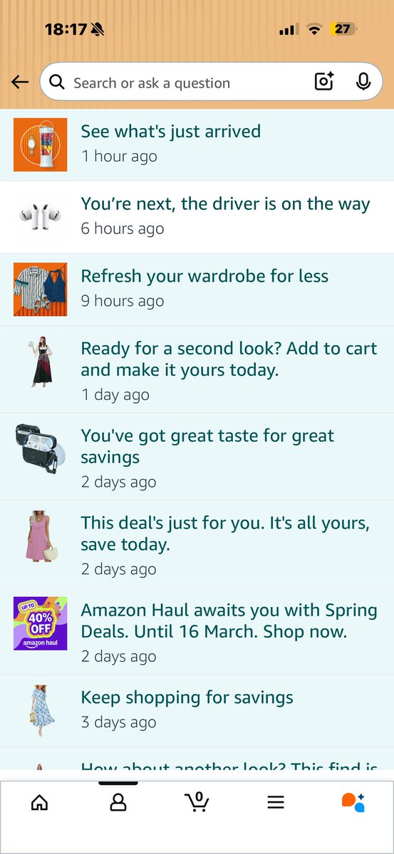 when your next in the delivery list but still waiting 6hrs later <a href="/AmazonUK/">Amazon.co.uk</a>