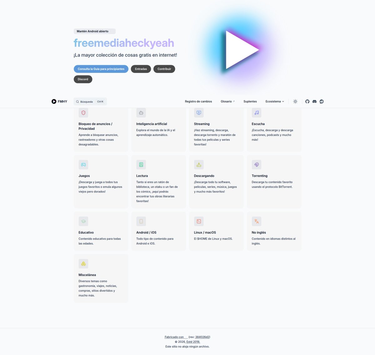 blog_terminal's tweet photo. Freemediaheckyeah es un directorio estructurado, que gracias a voluntarios recopila enlaces de cosas gratis en internet.
https://t.co/B5UL0aB8l3
#Freemediaheckyeah #blogenfaseterminal #gratis #internet #directorio https://t.co/xAbK6vh2hG