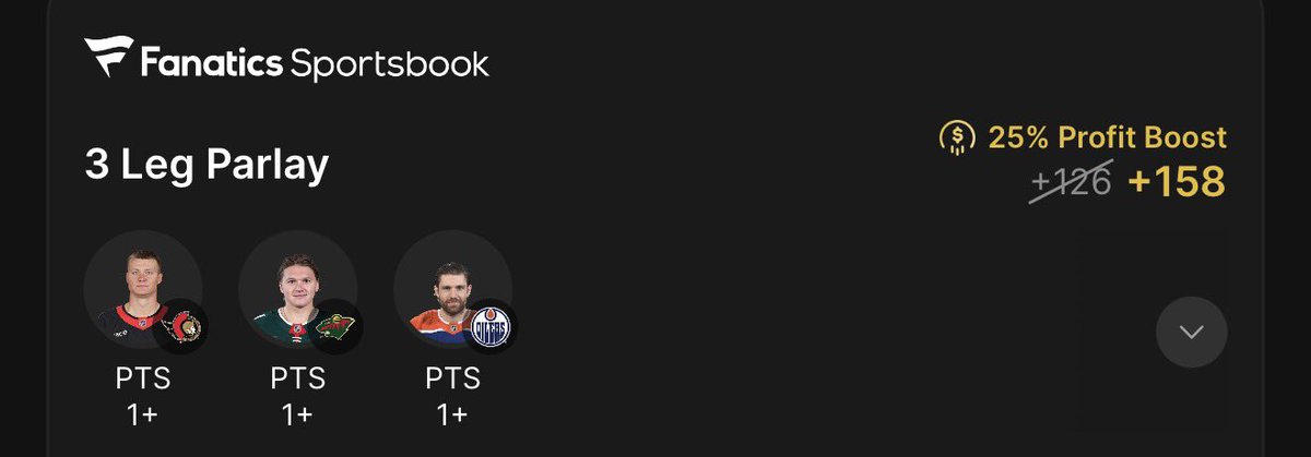 DougieBubsBets's tweet image. NHL Sunday Points Trio 🏒🚨

Stutzle/Kaprizov/Draisaitl 🪜
1+ Pts +158 0.7u
🔗 betfinder.short.gy/ZcaJBG?utm_ref…
2+ Pts +1669 0.2u
🔗 betfinder.short.gy/FlEASX?utm_ref…
3+ Pts +18139 0.1u
🔗 betfinder.short.gy/AMu1Am?utm_ref…

#GoSensGo #mnwild #LetsGoOilers #NHLPicks #NHLBets #GamblingX