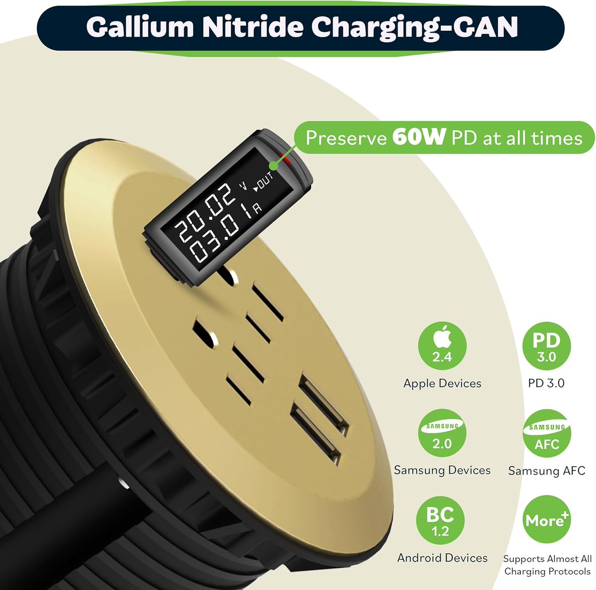 TOPGREENER's tweet image. Charge your phone up to 95% in just 30 minutes. 🔋

Topgreener's GaN Technology Desk Grommet offers cooler, faster, more efficient charging.

🛍 Shop now: amazon.com/TOPGREENER-TTR…

#amazonfinds #techfinds #wfh #wfhoffice #desksetup #diyhome