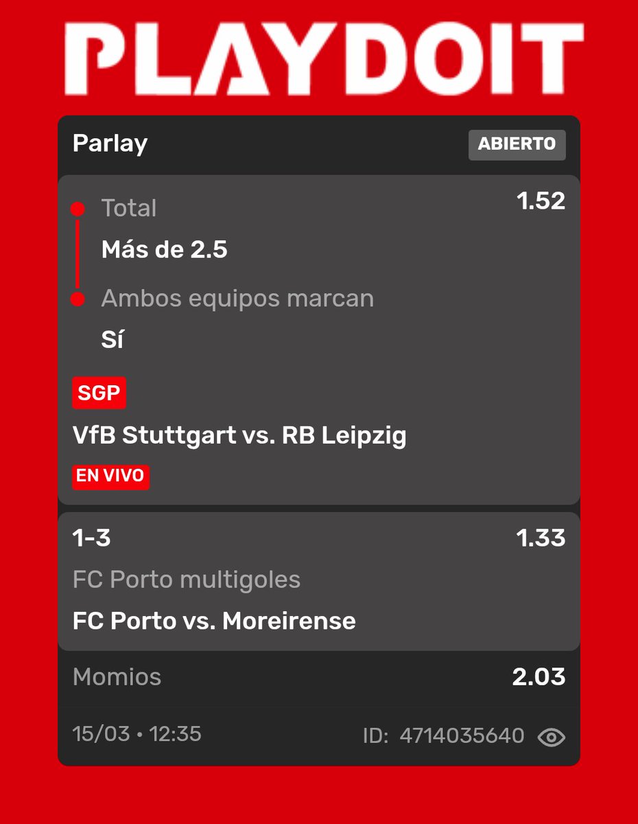 La metí en vivo.

A ver qué tal 

Vamos leipzig y stuttgart