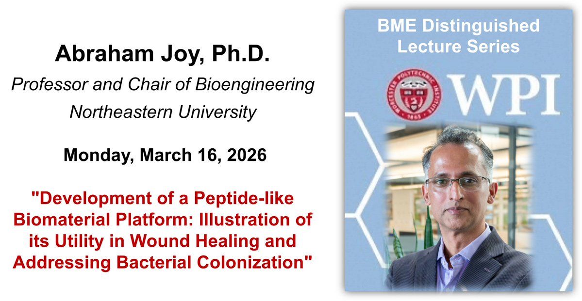 WPI Biomedical Engineering Department tweet media