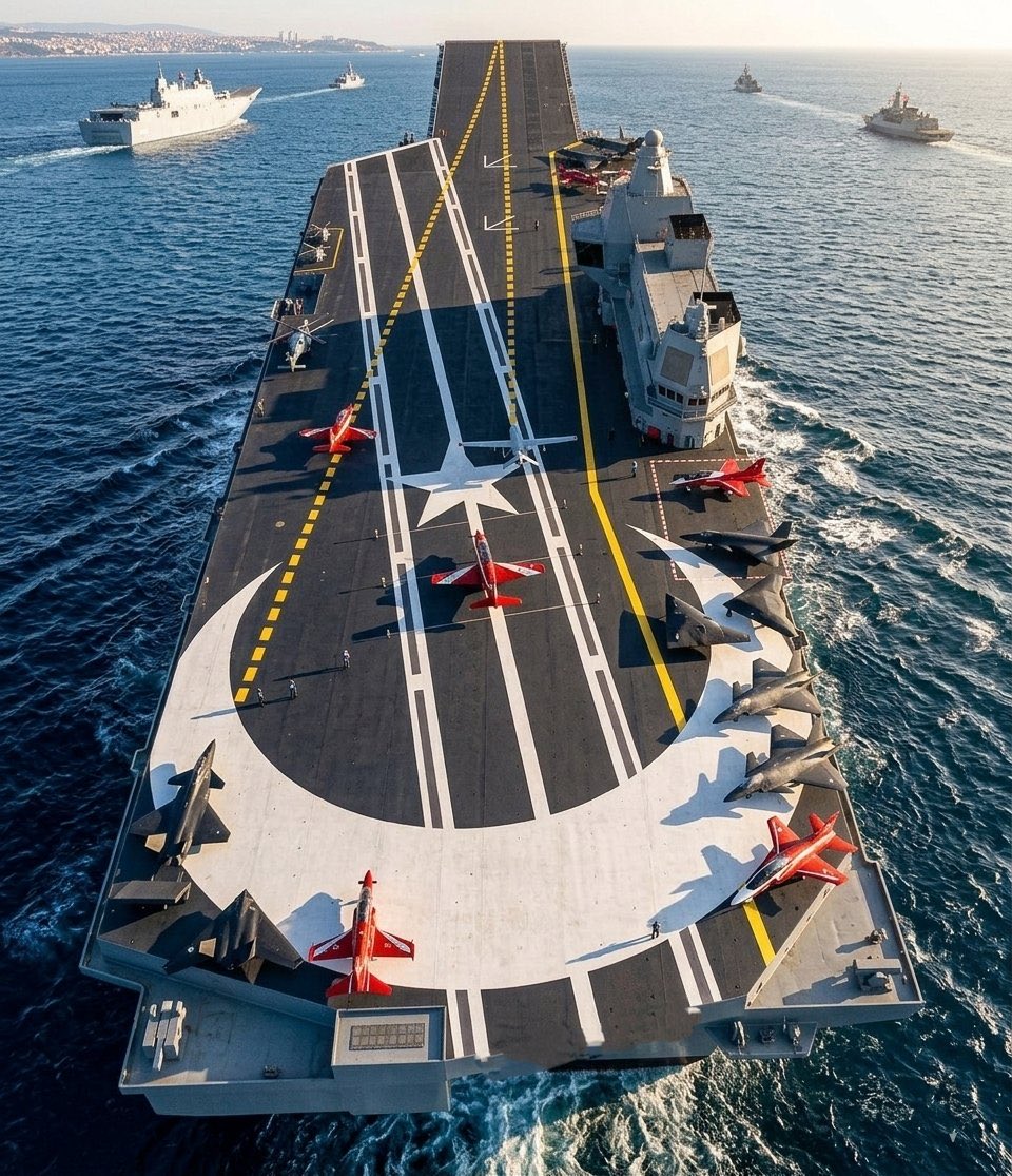 İstanbul Tersane Komutanı Tümamiral Recep Erdinç Yetkin:

Milli Uçak Gemisi sac kesimleri yapıldı, test uçuş rampası tamamen bitirildi.yakın zamanda uçak testleri yapılacak.

İnşallah 2027 sonunda denize indirmeyi planlıyoruz.