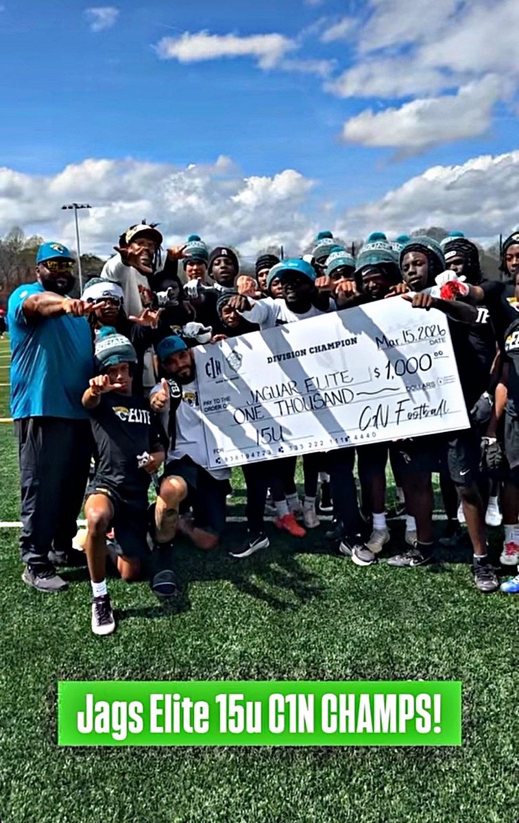 When we in that all black you know we mean business 🏈💪🏽🙏🏽🔥 #C1N in Auburn  #Champs 15U  Jaguars Elite #PuttingintheWork