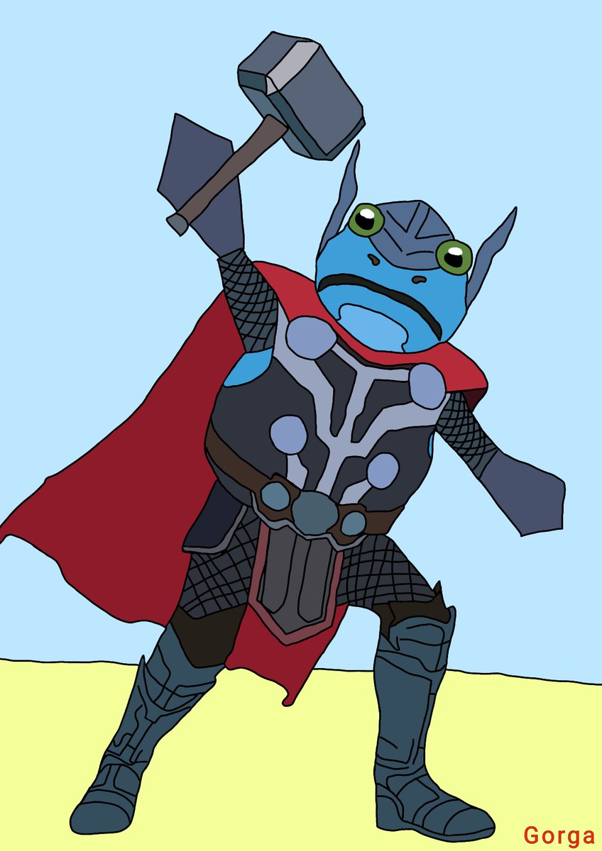 Gorga1999's tweet photo. Hi @fayju I created some fan art  AMAZING FROG? WILL RETURN IN AVENGERS: DOOMSDAY https://t.co/74EHQofbM4