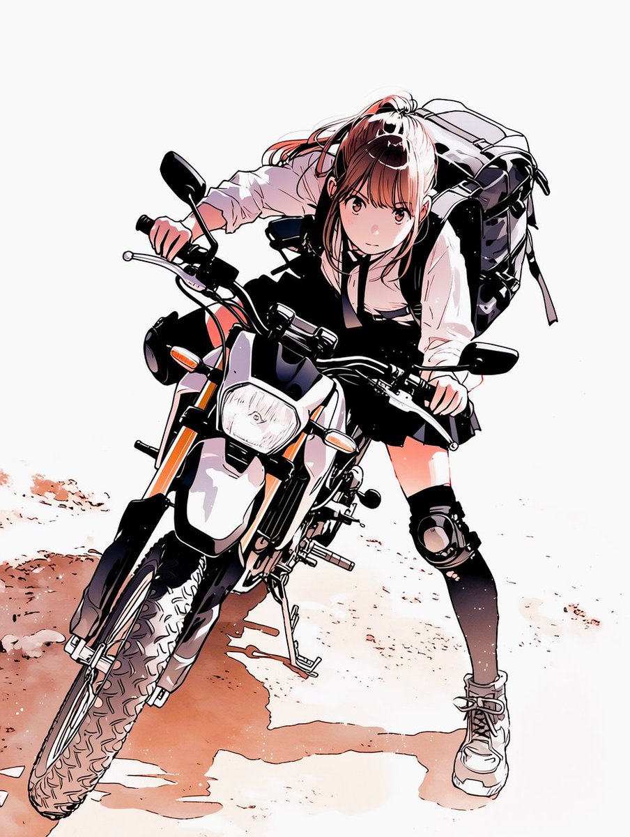 gufutokuku999's tweet photo. 『バイク女子物語』 
 デュアルパーパス女子 https://t.co/09Mue4oYIR