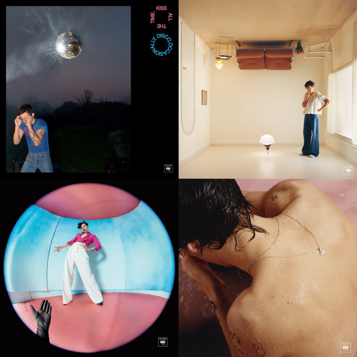 Harry Styles has sent all of his albums to #1 on the Billboard 200 chart:

#1. Kiss All The Time. Disco, Occasionally.
#1. Harry's House
#1. Fine Line
#1. Harry Styles