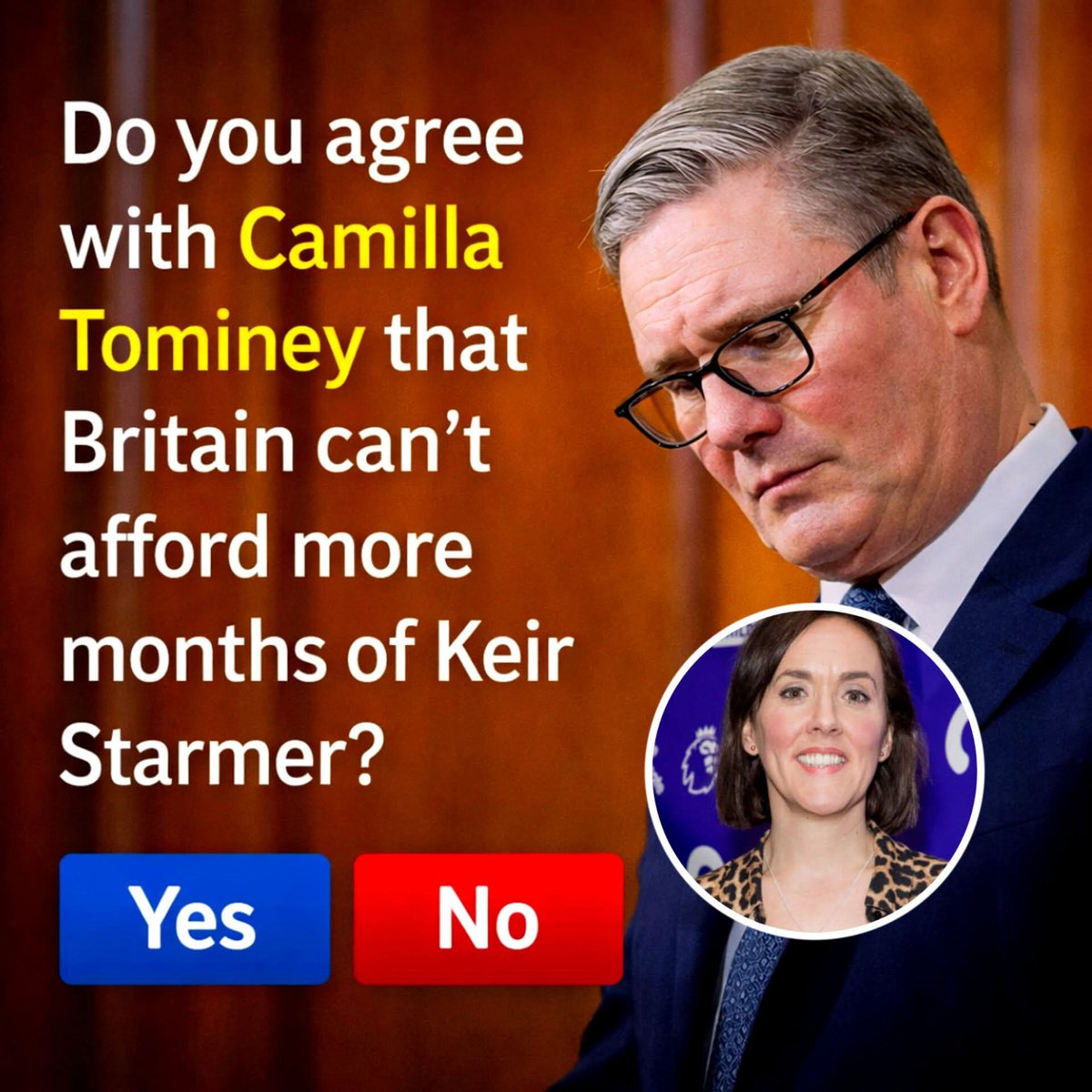 Journalist Camilla Tominey says Britain can’t afford more months of Keir Starmer as Prime Minister.
Do you agree with her statement? 🤔🇬🇧
Yes or No