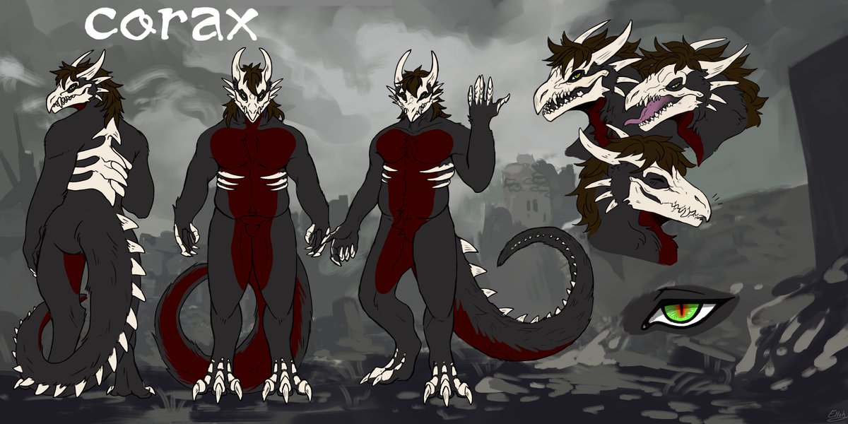 Nouvelle ref de Corax , quelques modifications et un corps plus correspondent à la réalité ^w^ 

Art By : Ettoh Jiyuu

#furry #furryarts