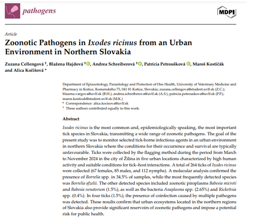 Dept of Epizootiology, Parasitology and One Health tweet media