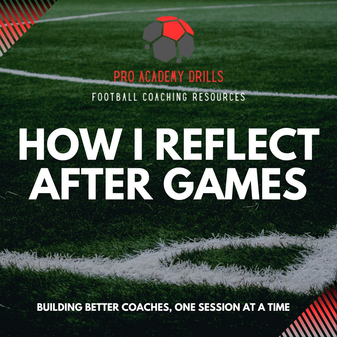 ProAcademyDrill's tweet photo. How I reflect after games:
✅ Key moments &amp; decisions
✅ Player development
✅ Team mindset

It’s not just about the result it’s about growth.
How do you reflect? 👇

#ProAcademyDrills #FootballCoaching #BetterCoachesBetterPlayers https://t.co/IpGqhjvEPV