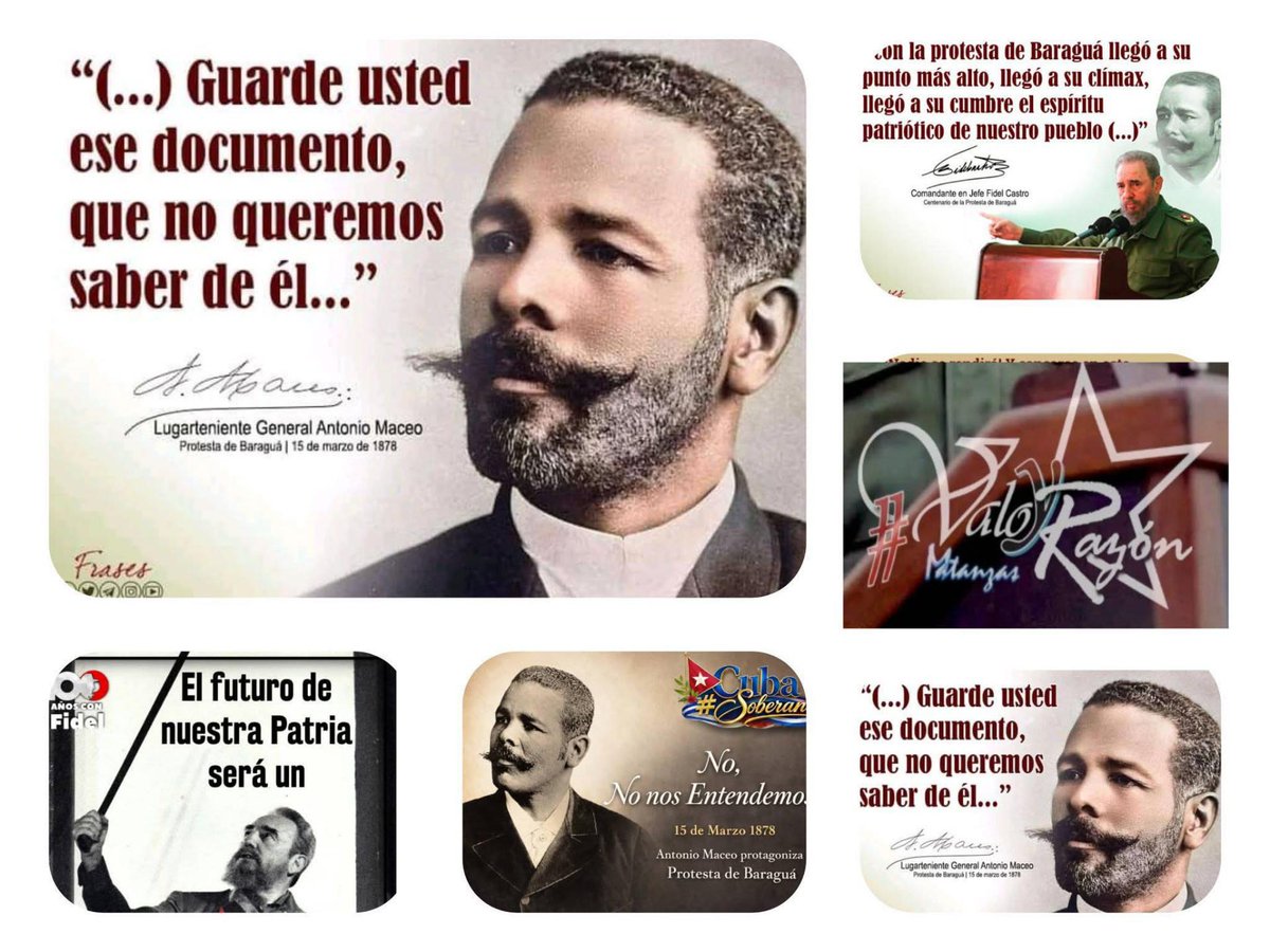 (...) La Protesta de Baraguá es de lo más glorioso de nuestra historia (...) 
José Martí 
#Cuba es y será un eterno Baraguá #CubaEstáFirme <a href="/YamileRamosCord/">Yamilé Ramos Cordero</a> <a href="/RosyCubaMINJUS/">Rosabel Gamón Verde</a> <a href="/Minjus_Cuba/">Ministerio de Justicia de la República de Cuba</a> <a href="/IvanLinare44241/">Ivan Linares</a> <a href="/JusticiaSJuan/">Dirección Mpal de Justicia San Juan y Martínez</a>