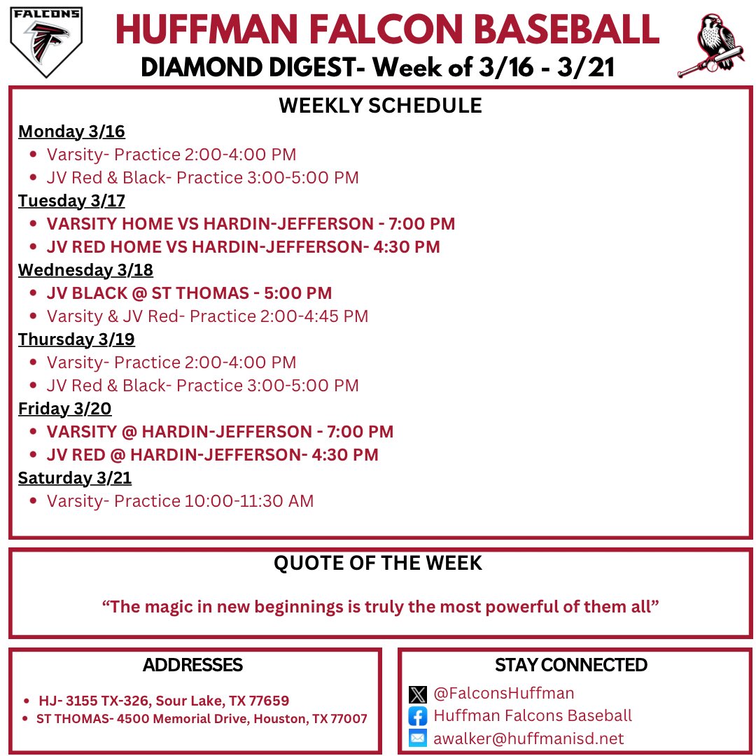 Huffman Baseball tweet media
