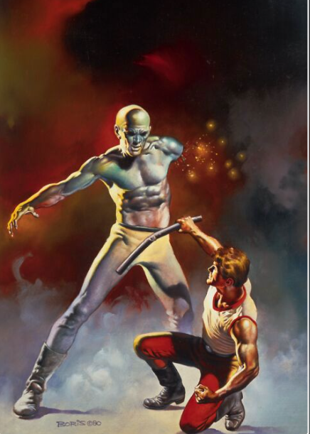 ToroidalFrog's tweet photo. @ClaireMax i always like the ones that he worked on with his wife, but always got a kick out of the Flash Gordon book covers he did , like this one https://t.co/4ReEWLyFS3