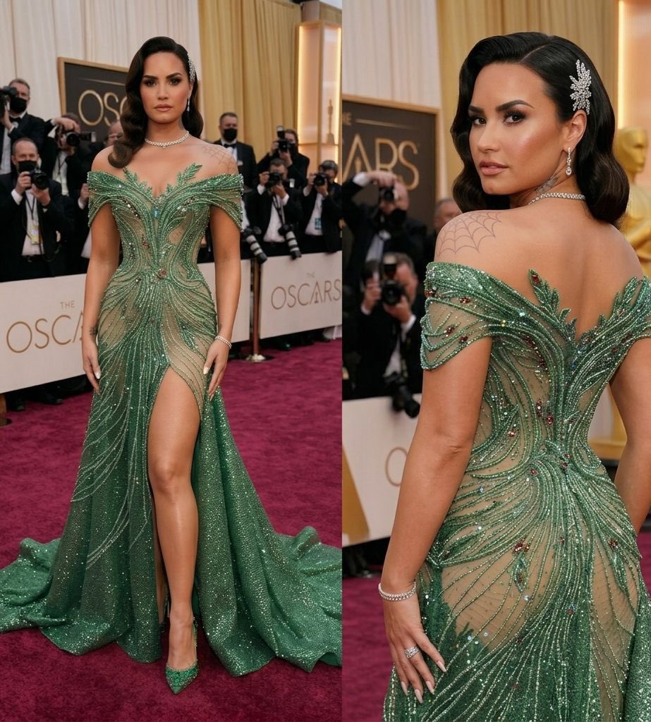 Eunaora's tweet image. This gown is a work of art. Demi looks breathtaking at the Oscars.

#Oscars
#TheAcademy