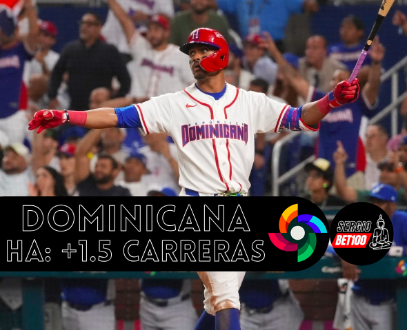 SergioBet100's tweet photo. ¡Hoy se celebramos la victoria de #Dominicana🇩🇴

🍀 Rep Dom HA +1.5 carreras
📈Cuota: -141 / 1.70

· Dominicana llega invicto (5-0) y con gran marca de Home Runs, han conectado 14 en el torneo, igualando el récord histórico
⚾Carreras: 51 anotadas y solo 10 permitidas con el animo a tope tras ese 10-o ante Corea
🧢 El ambiente será una fiesta, aunque my probable veremos un festival de carreras tomamos el Handicap +1.5 es decir si EEUU logra vencer 6-5 a Dominicana, el handicap aplica +1.5 y cobramos el pick ya que el marcador será 🇺🇸6 - 6.5🇩🇴

OJO con ¡Vlady Jr, Tatis y Soto! 🔥
#WorldBaseballClassic #Beisbol #WBC2026