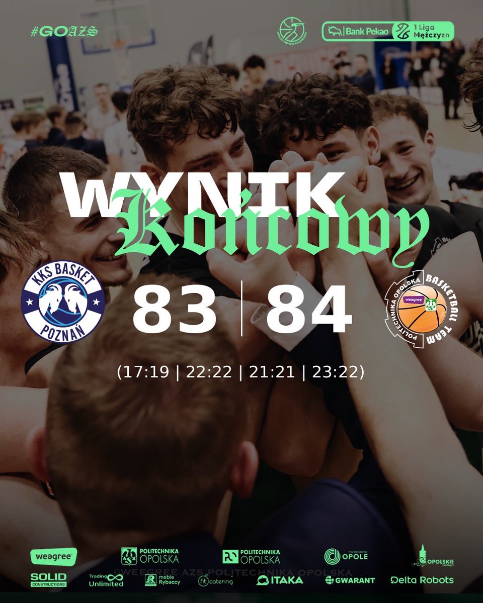 WeegreeAZS's tweet photo. Zrobiliśmy to 🫵🏻!
Szalona trójka w ostatnich sekundach Dominika Rutkowskiego dała nam ważne zwycięstwo w Poznaniu 🔥🔥🔥!
#goazs https://t.co/Gna6sLS1wh