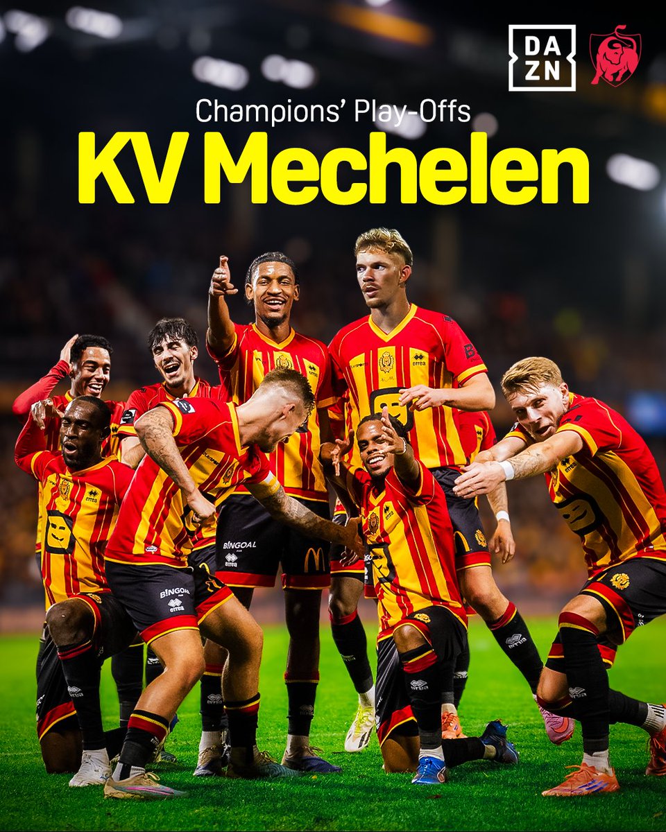 DAZN_BEFR's tweet image. FT | Une victoire HISTORIQUE du KV Mechelen qui se qualifie pour les Champions' Play-offs ! 🎆🔥 #KVMAND