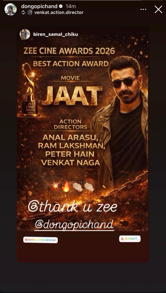 nripendraj9's tweet photo. Another Action Milestone #Jaat for #ActionKing SuperStar @iamsunnydeol àfter
#Betaab #Arjun #Tridev #Ghayal #Narsimha #Vishwatma #Lootere #Darr #Jeet #Ghatak #Border #Ziddi #Salaakhen #ArjunPandit #Gadar #Indian #TheHero #Apne #GhayalOnceAgain #Gadar2
#SunnyDeol💪🔥BB #Border2 https://t.co/Z7eXtcgQp5