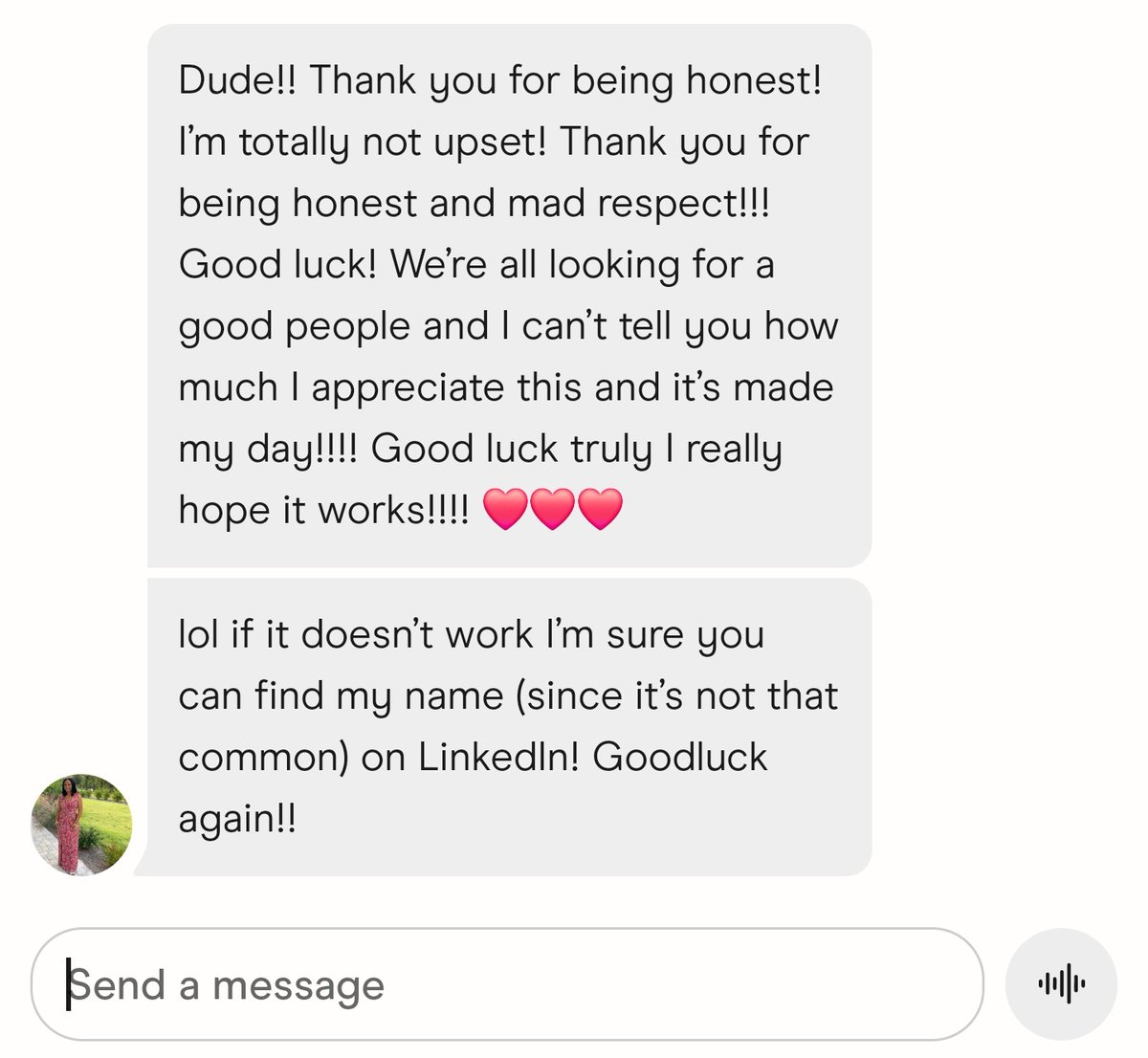 unexpectedly wholesome exchange