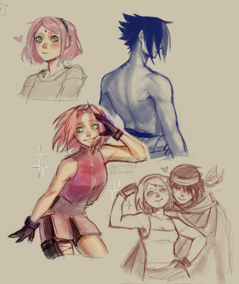 Sketch 🌸🍅
#Sakura #Sasuke
#sasusaku