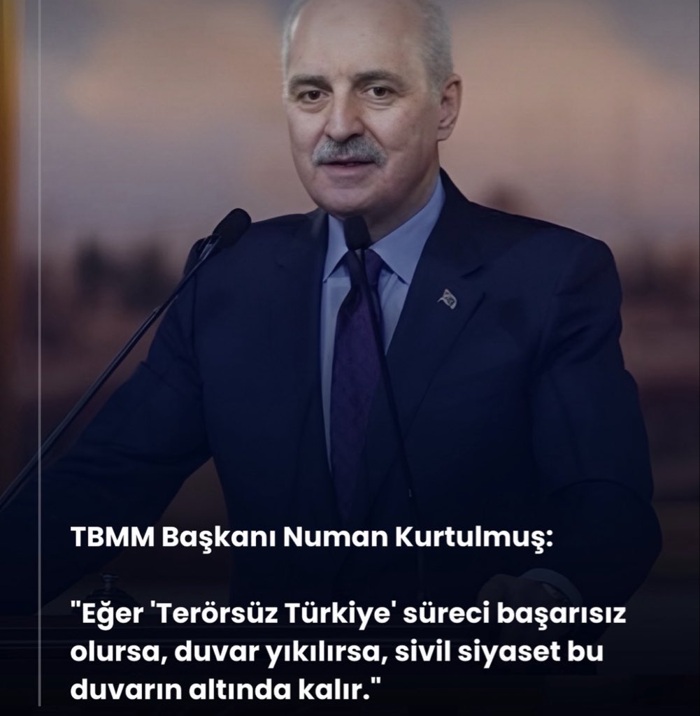 İktidarın eline yüzüne bulaştırdığı ve milletimizin vicdanında açık bir ihanet süreci olarak yer eden bu karanlık yolun tıkandığı, Sayın Kurtulmuş'un açıklamalarıyla itiraf edilmiştir.Kendi başarısızlıklarını örtmek için aziz milletimizi ve sivil siyaseti "duvar yıkılır" diyerek