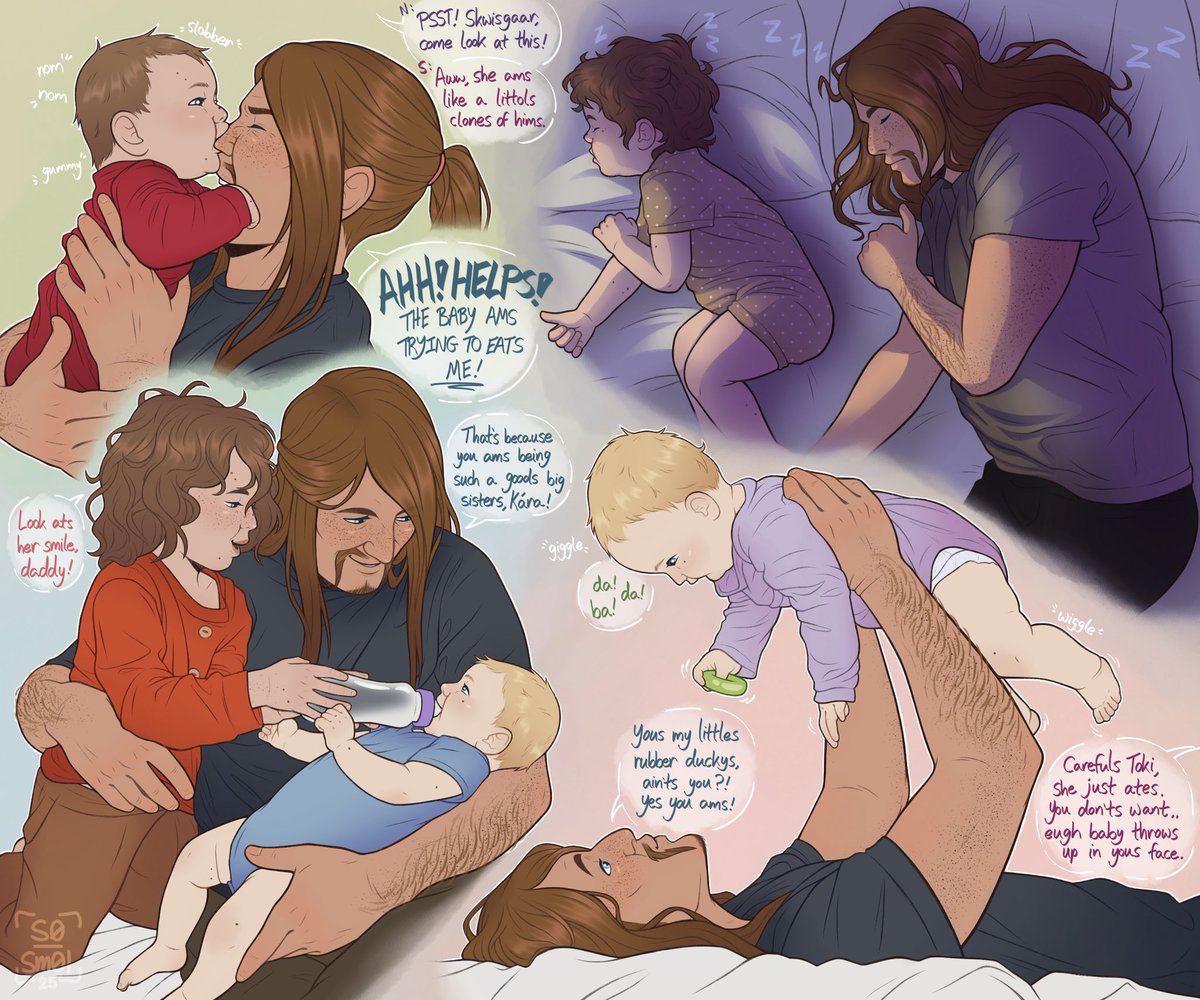 s0_sm0l's tweet image. Making toki and skwisgaar be sweet girl dads literally adds years to my life🥹 #selfship #mtl