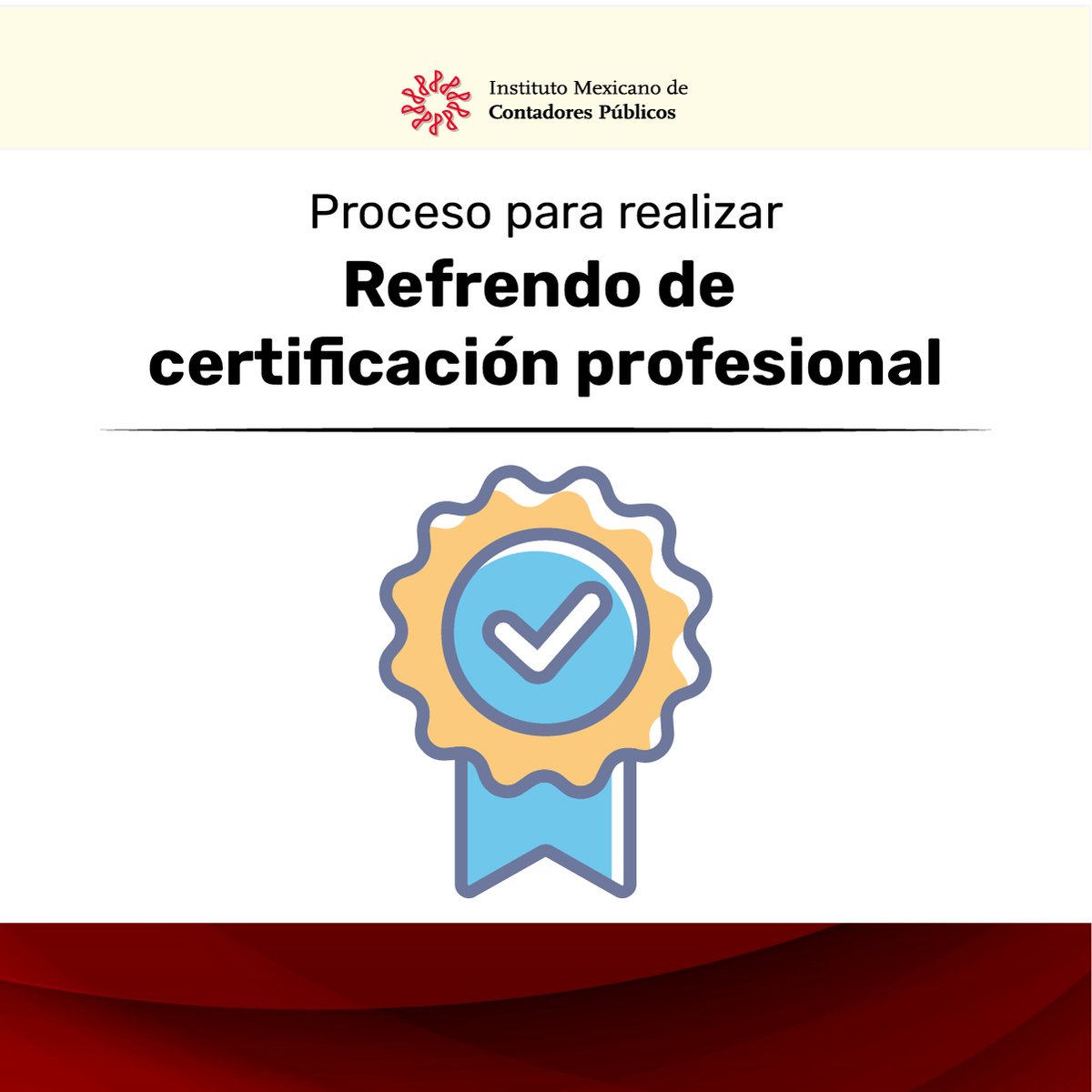IMCP's tweet photo. Te compartimos la guía con el proceso para realizar tu #refrendo de #certificación profesional.🧐 Para mayor información y apoyo acércate a tu Colegio Federado.

#IMCP https://t.co/U5aWv9Xki5