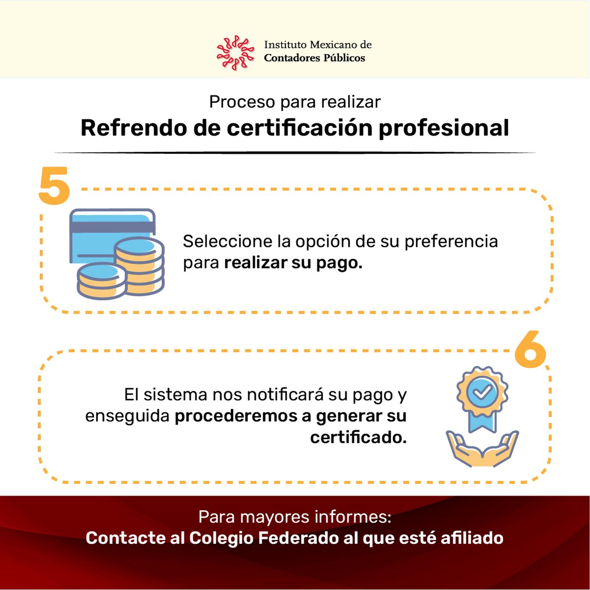 IMCP's tweet photo. Te compartimos la guía con el proceso para realizar tu #refrendo de #certificación profesional.🧐 Para mayor información y apoyo acércate a tu Colegio Federado.

#IMCP https://t.co/U5aWv9Xki5