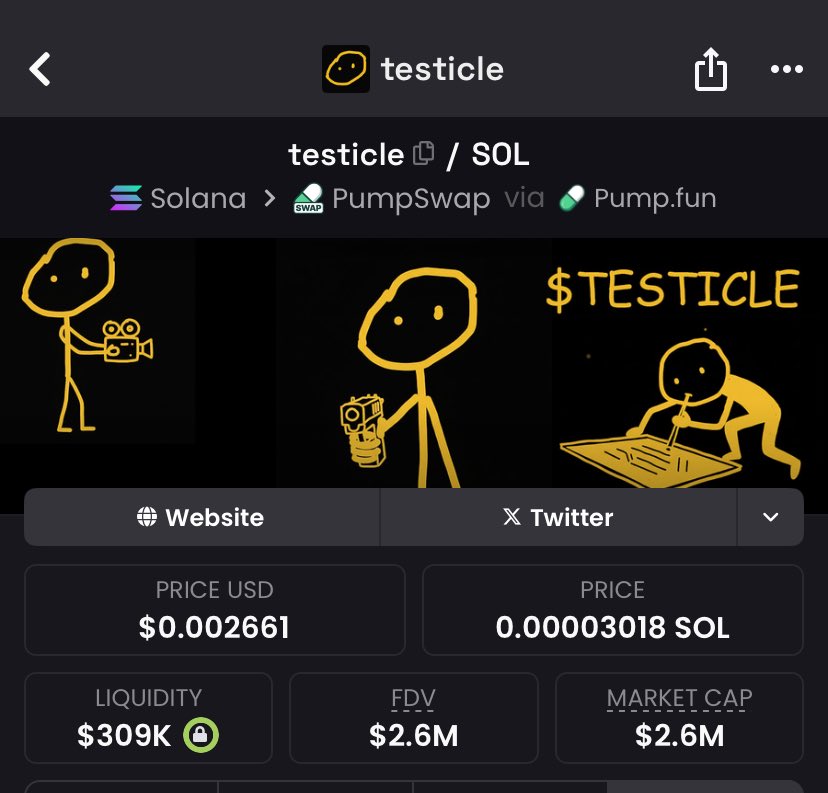 0xMrJAXA's tweet photo. ✨ Hello. A new memecoin — a good meme, a real meme. Investors on X are watching it!

$testicle 

4TyZGqRLG3VcHTGMcLBoPUmqYitMVojXinAmkL8xpump https://t.co/tia2I12MHQ