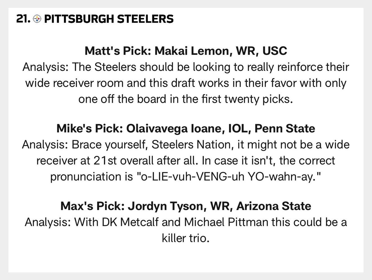Steelers Draft HQ tweet media