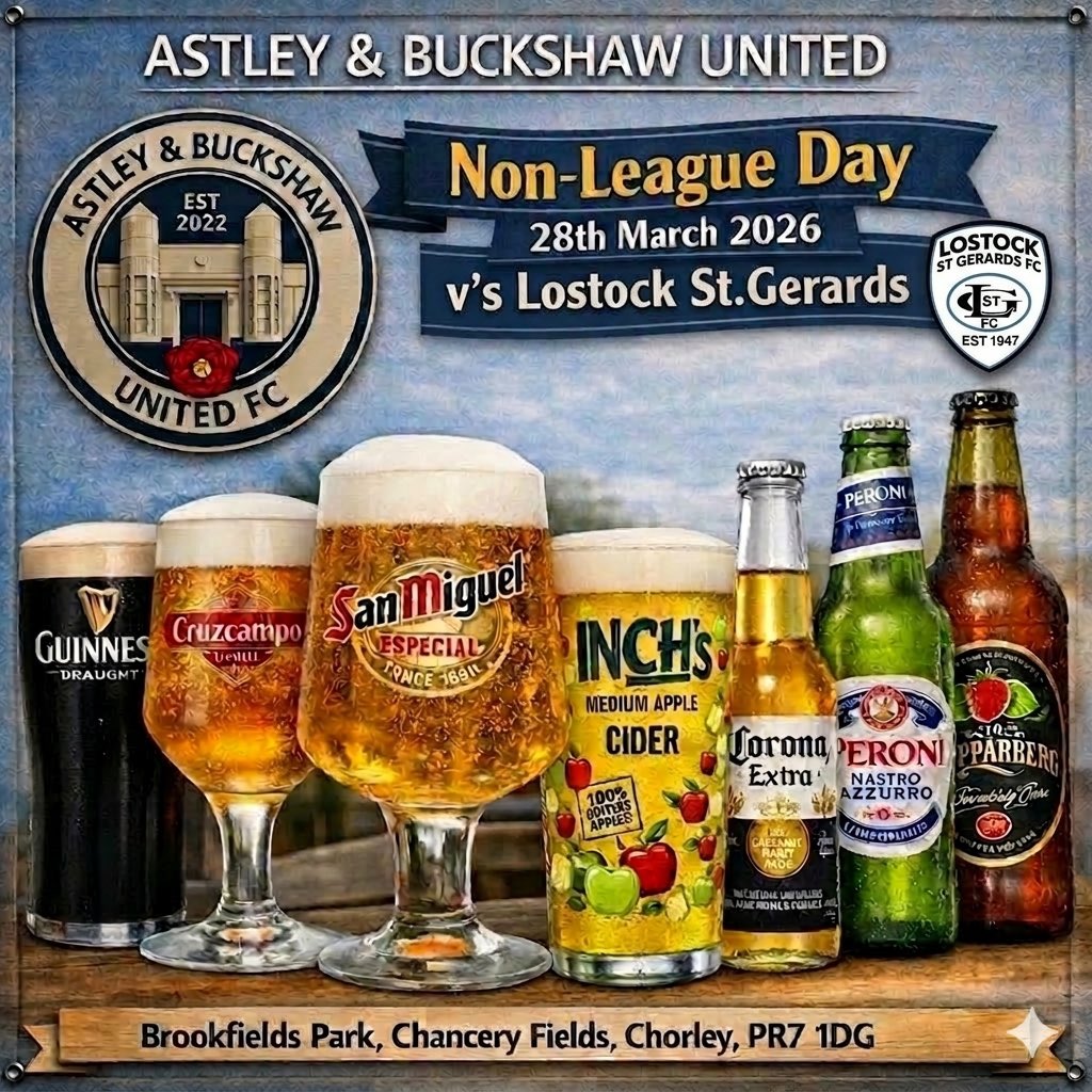 ABFC2022's tweet photo. Celebrate @nonleaguedayuk in Lancashire on 28th March by watching our game at home to Lostock St Gerard’s at our Brookfields Park home

 💷FREE Entry
🍺Bar Open
☕️Coffee Shop Open
🚙Parking Available 

@westlancsleague @WLancsWanderer @NonLeagueFix @lancsnonleague @NonLeagueHQ1 https://t.co/rdDvV3vE6a