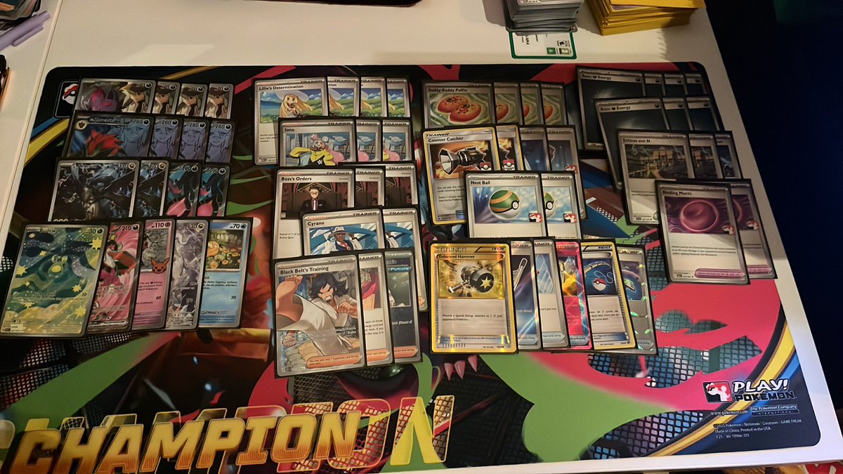 Got <a href="/Vincius01763096/">Vini Fernandez</a> 60 from Curitiba, played it to a cup and went undefeated! 

Changed artazon for castle #2 and charm for e-hammer. Couldn’t find an artazon past midnight lol and e-hammer is the goat. 

Deck is cracked! Vini is that guy and toedscruel sucks in zoro!