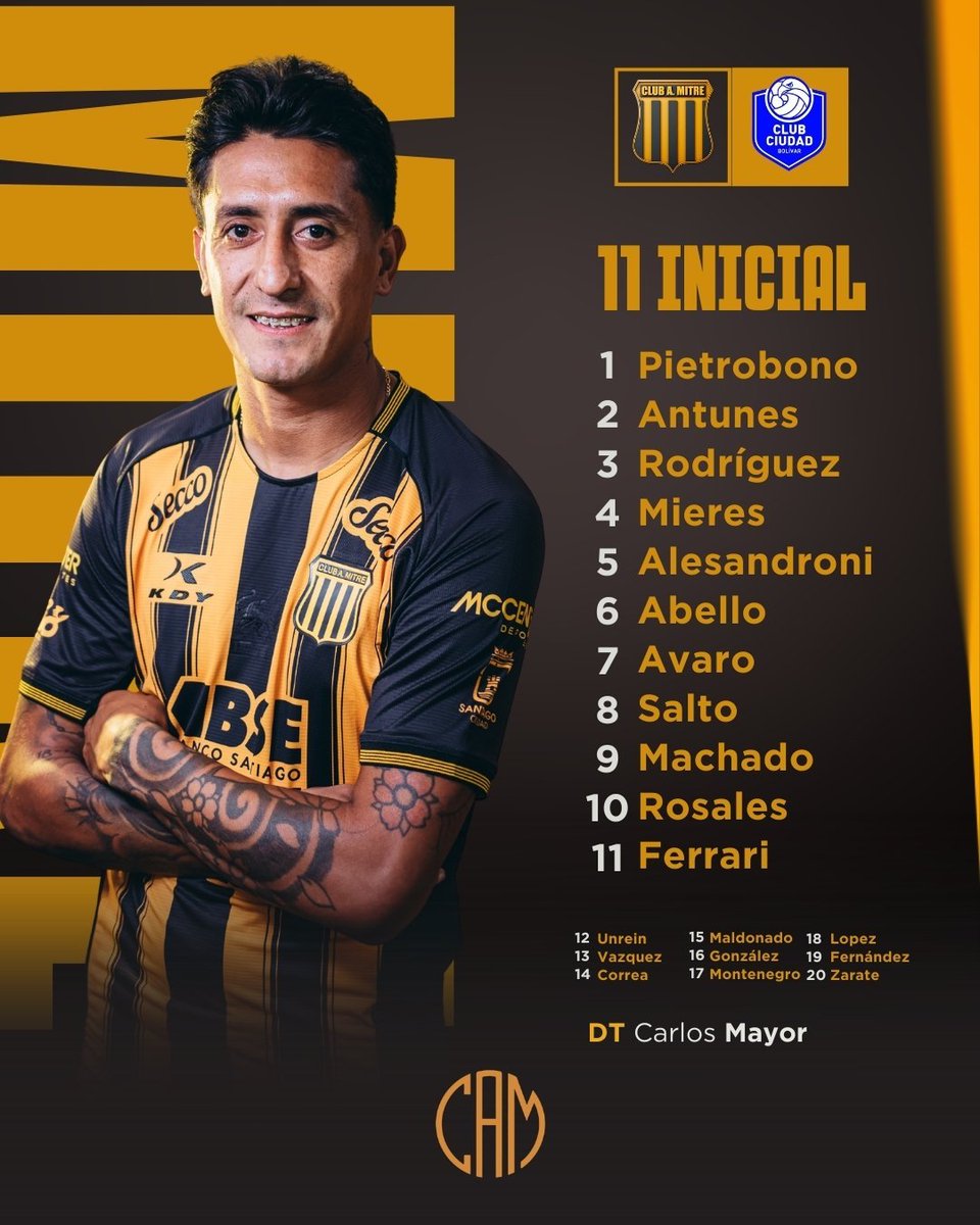 BN_Partidos's tweet image. #PrimeraNacional

Formaciones de #Mitre y #Bolívar que jugarán desde las 17 en Santiago del Estero.

#BNPartidos
📷 @CLUBAMITRE/@ClubCdBolivarOF