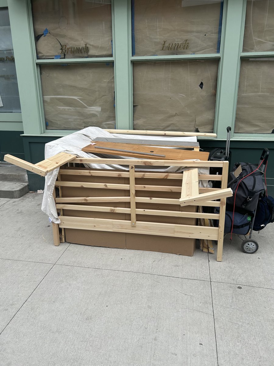 This spacious 4 by 6 foot ground-floor cottage features wooden panel walls, exposed beams in the ceiling, and plenty of lighting for the outdoorsman — albeit a bit too drafty for some. Amenities include indoor plumbing (AKA a 5 gallon paint bucket) running water (could be fresh