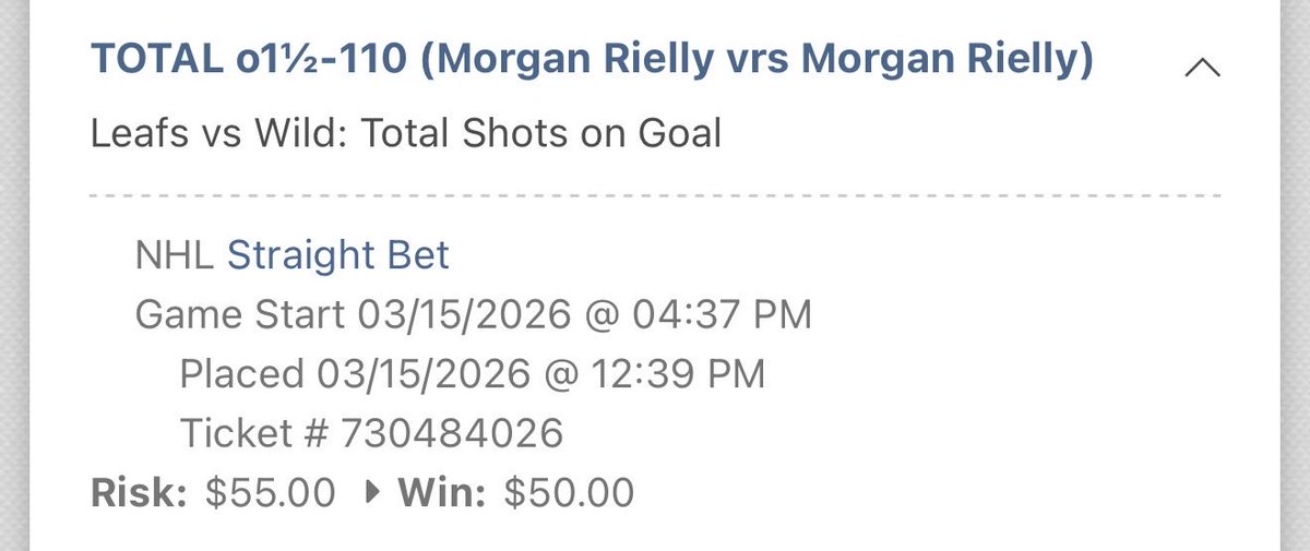 SubZeroNHL's tweet photo. 0.5u | Morgan Rielly o1.5 SOG -110 https://t.co/qW3Z7DRjMW