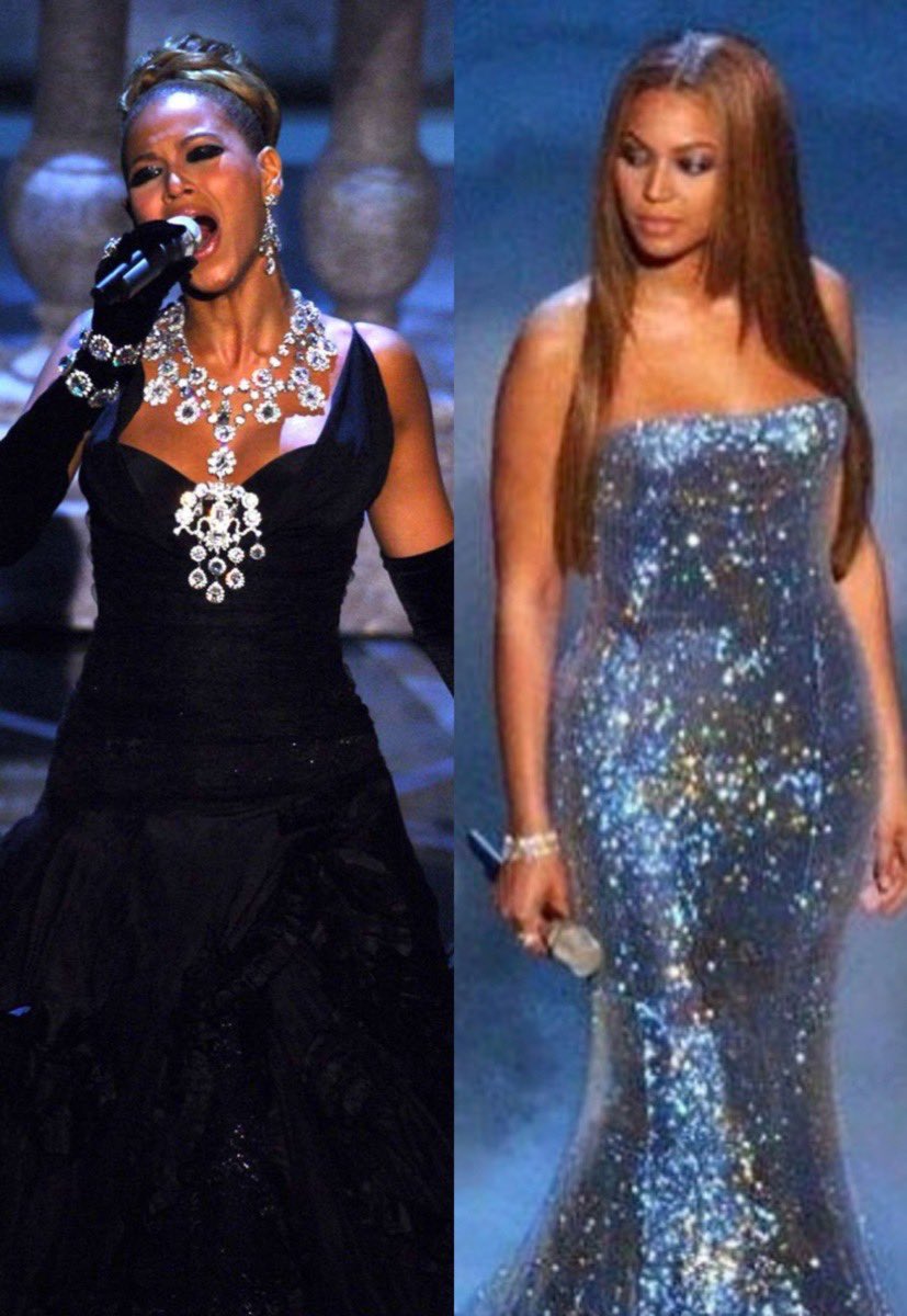 Beyoncé made her Oscar debut in 2005 at the Atelier Versace alongside ...