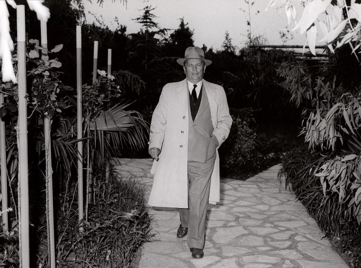 Broz1892's tweet photo. President Tito during an evening walk with reporters, on the Island of Vanga - 1962. https://t.co/BVeJjYfbOO