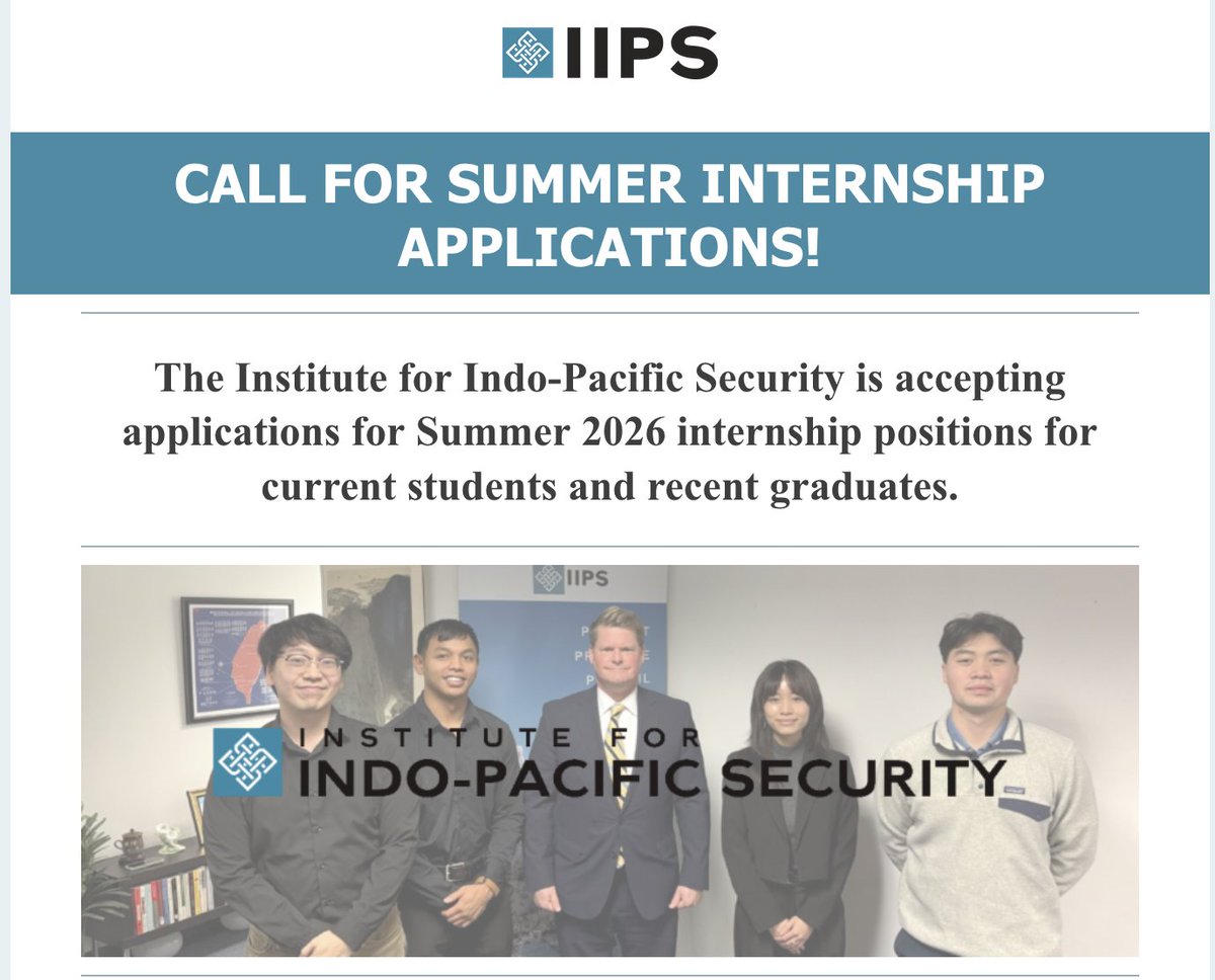 Institute for Indo-Pacific Security tweet media