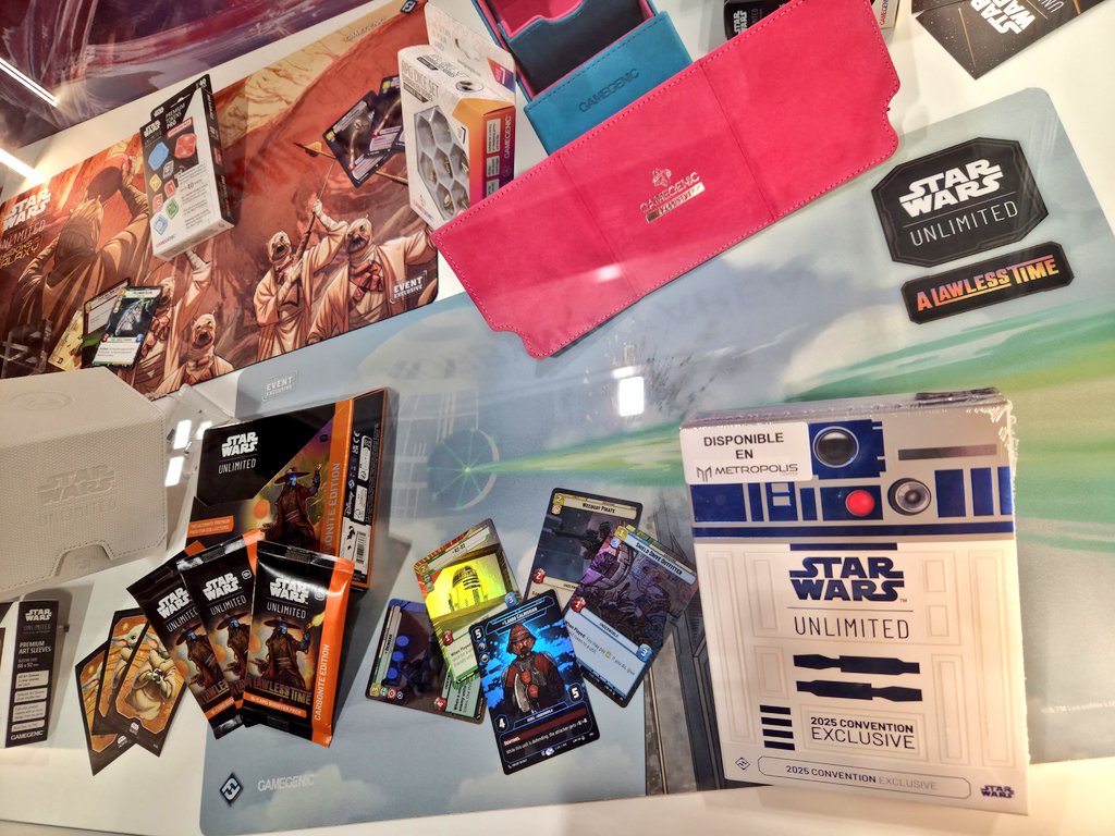 projo_one's tweet photo. 🆙️Subidón con la 'Gran Presentación' de Una Época sin Ley en @FeriaInterOcio.

Ambientazo, muchas risas, buen rollo y mucho Star Wars Unlimited. No me cansaré de repetirlo pero este juego sin su COMUNIDAD no sería lo mismo.
Estoy ko después de la feria pero ha merecido la pena. https://t.co/AAfOijkxE6