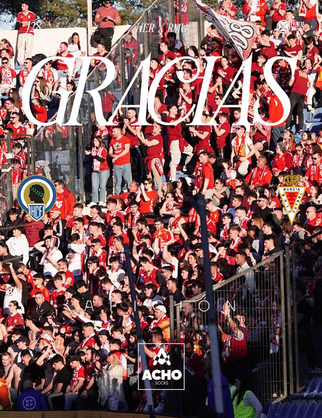 realmurciacfsad's tweet photo. J28 | 🧦 𝗔𝗙𝗜𝗖𝗜𝗢́𝗡 con 𝗦𝗘𝗡𝗧𝗜𝗠𝗜𝗘𝗡𝗧𝗢 con 𝗔𝗖𝗛𝗢 𝗦𝗢𝗖𝗞𝗦

❤️ Gracias a todos los murcianistas que han estado presentes en el Rico Pérez. 
#HérculesRealMurcia https://t.co/2jCg6g5NHy