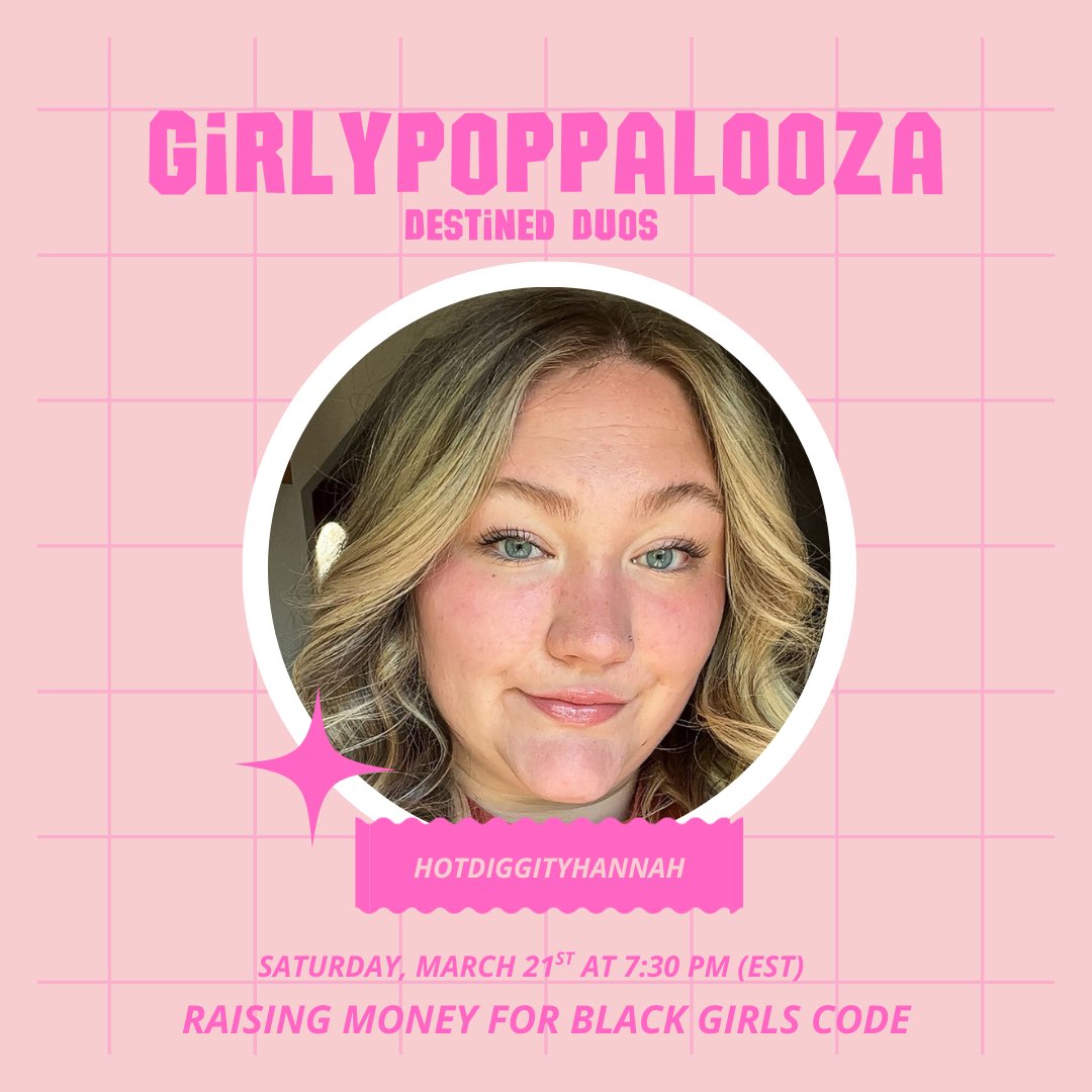 So excited to play in the upcoming Girlypoppalooza tourney on the 21st! We will be raising money for Black Girls Code and having such a fun time being paired up with random duos every game🤩