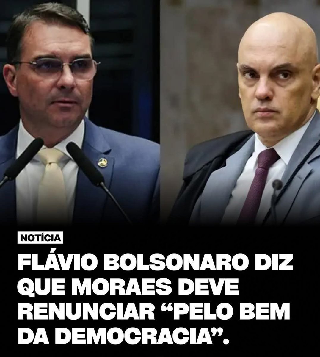 Todas as maldades que ele faz, diz que é para o bem da democracia. Quem sabe se ele pede para sair também pelo bem da democracia.