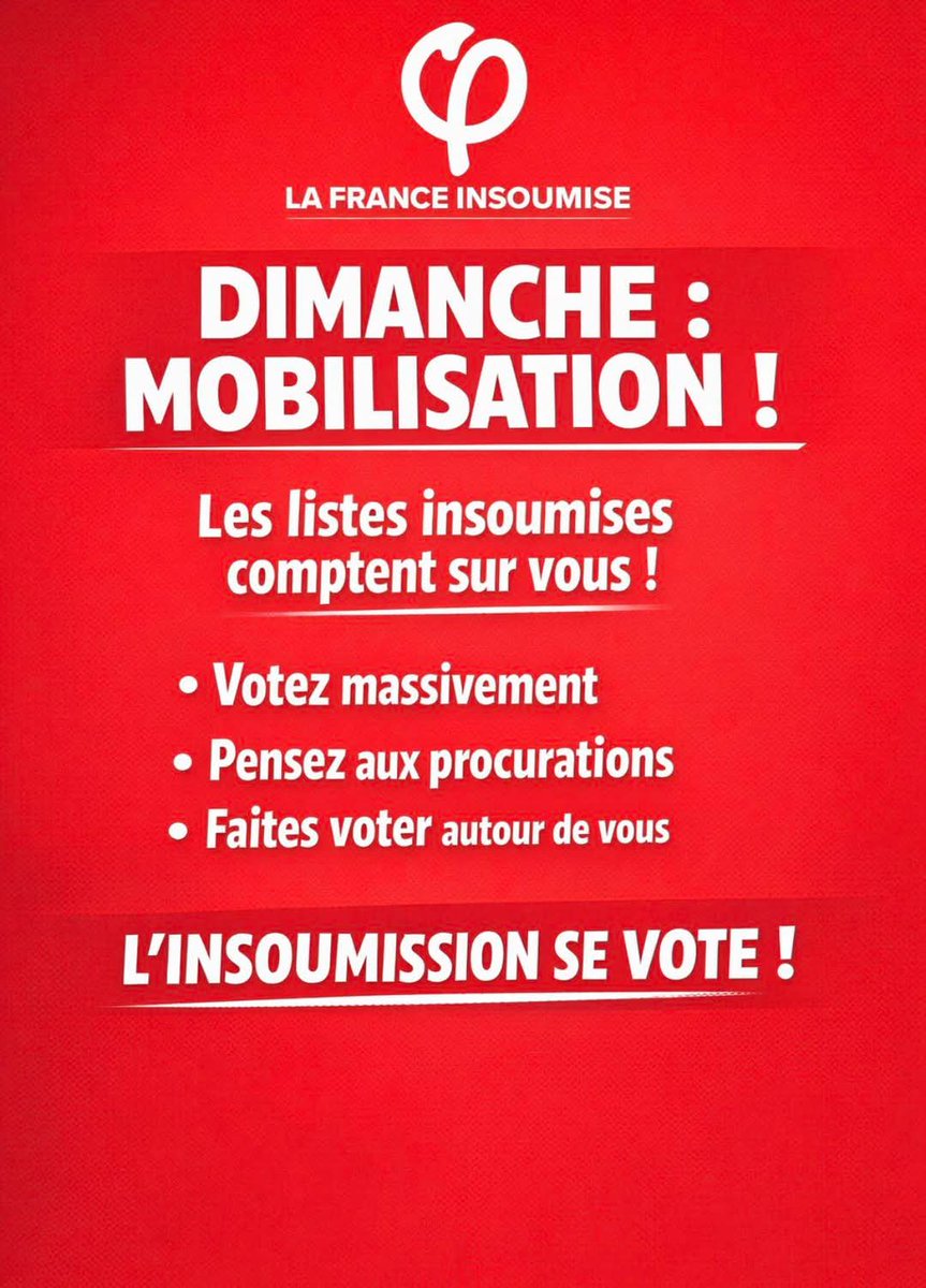 Une fois de + les sondages s étaient plantés en nous sous estimant !! (Com dhab)...
On rentrera dans de nombreux conseils municipaux ✊✊
Soirée positive même si ça fait chier de voir les fachos faire ces scores 🤮🤮