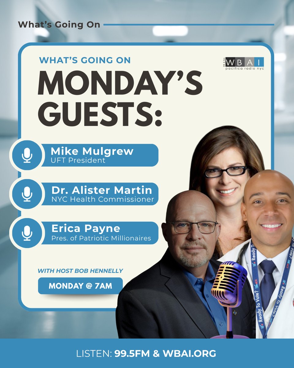 WBAI New York at 99.5 FM, streaming at wbai.org tweet media