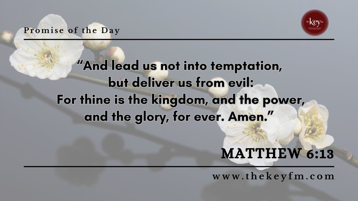 A "Key" Promise of the Day

Let today's "Key" Promise strengthen your faith.
🎧Tune in and listen online at thekeyfm.com or at 90.5 The Key FM 🔑📻