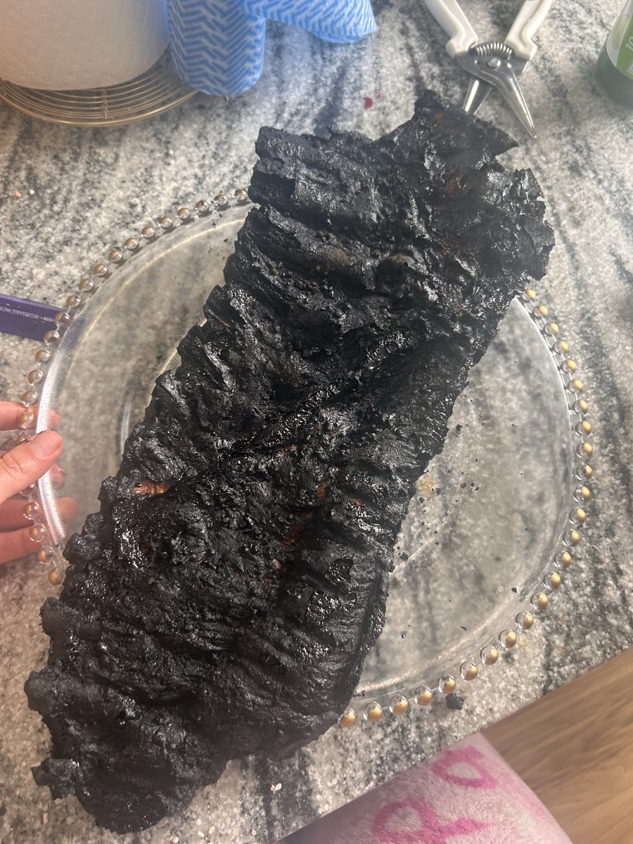 Infelizmente nada deu certo. Nunca mais eu faço costela no grill que ódio 😂